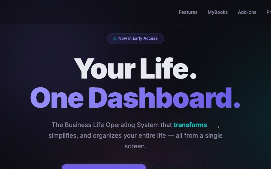 BizLifeOS website homepage