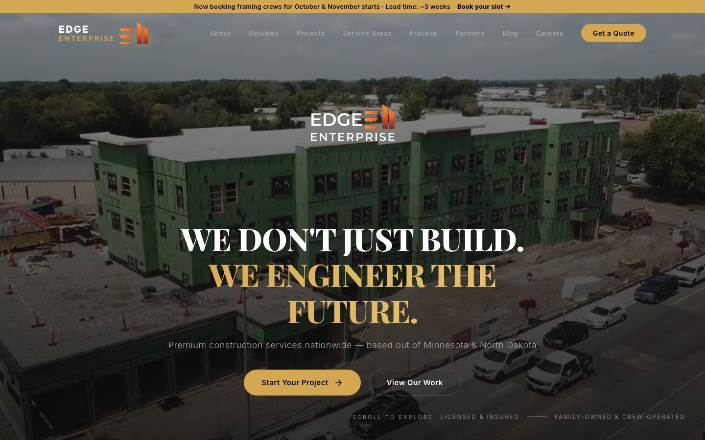 Edge Enterprise website homepage