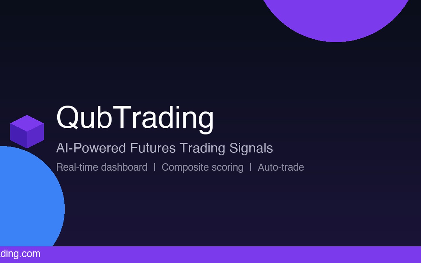 QubTrading website homepage