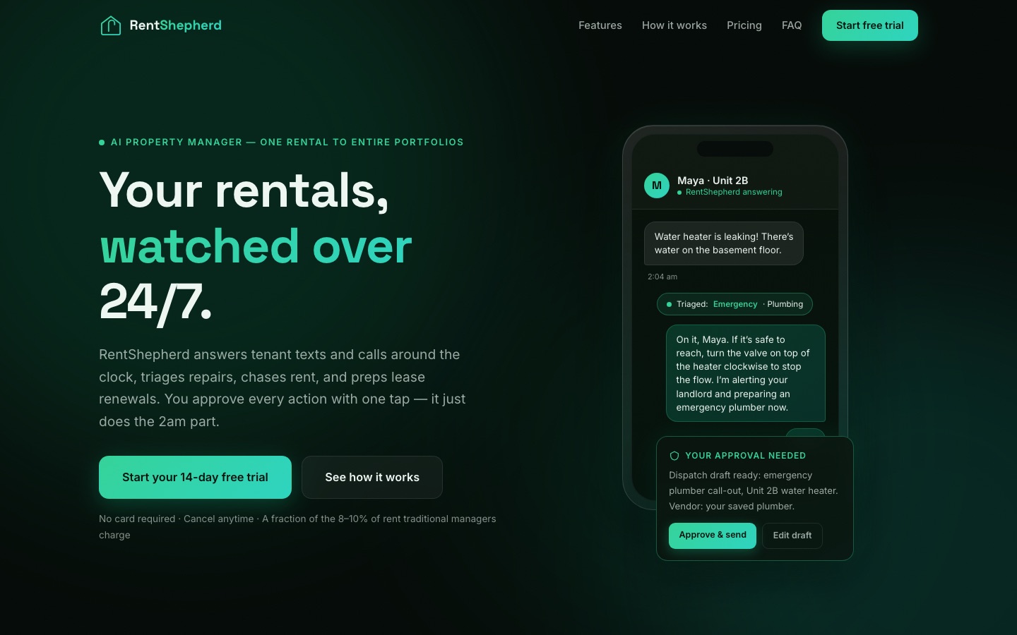 RentShepherd website homepage